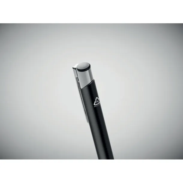 DONA Kemijska olovka od recikliranog aluminija Crna