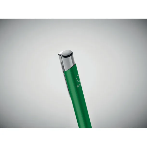 DONA Kemijska olovka od recikliranog aluminija Zelena