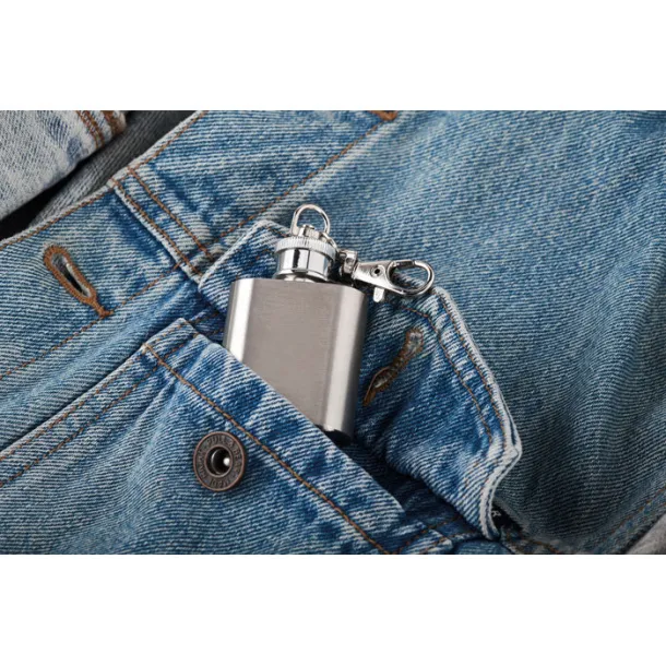 HIPPY Hipflask key ring Silver