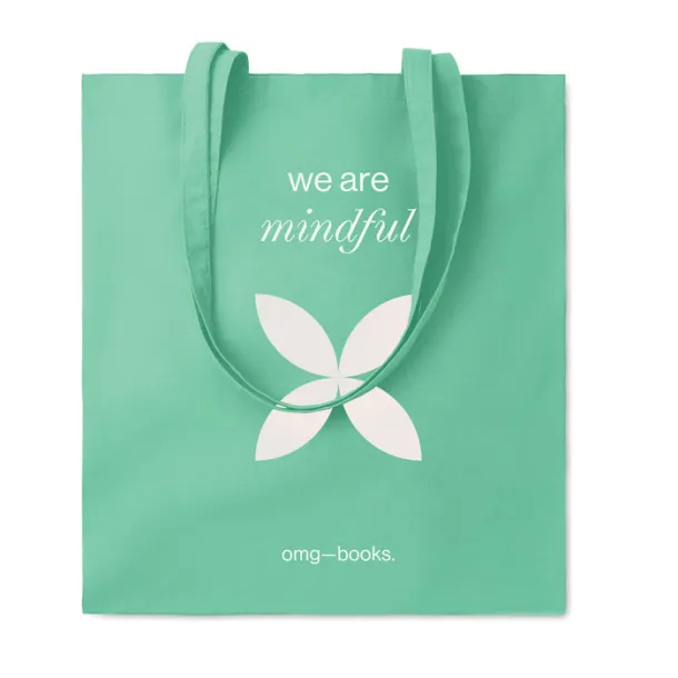COTTONEL COLOUR + Cotton shopping bag 140gsm Mint Green