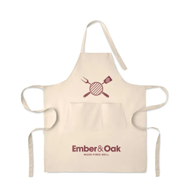 GAMMA COLOUR Organic cotton apron 240 gr/m² Beige