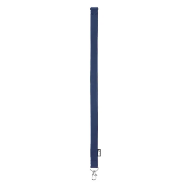 LANY RPET vezica za akreditaciju od RPET materijala, 20mm Plava