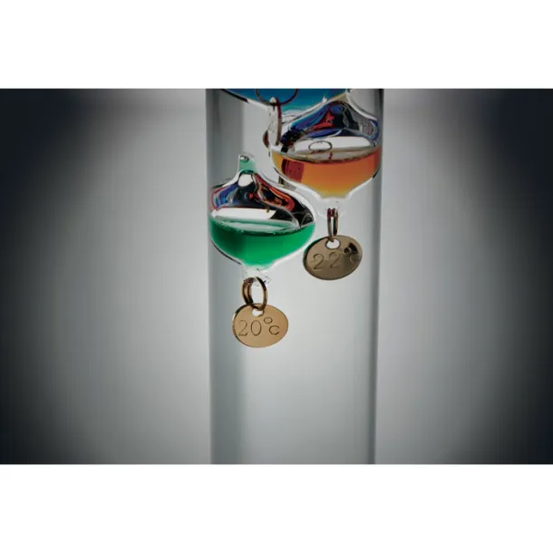 GALI Galileo thermometer glass 28cm Transparent