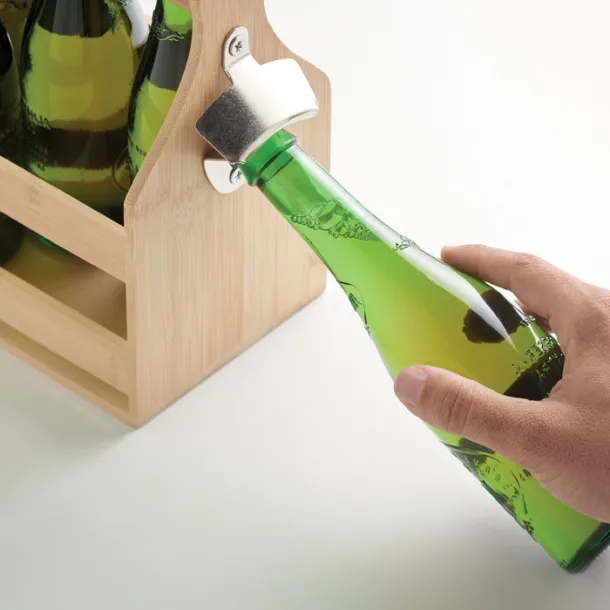CABAS 6 beer crate in bamboo Wood