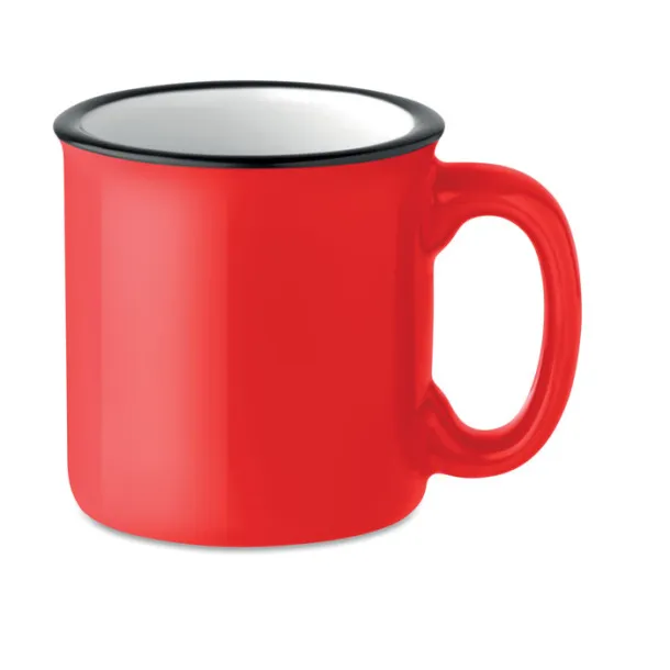 TWEENIES keramička retro šalica, 240 ml Crvena