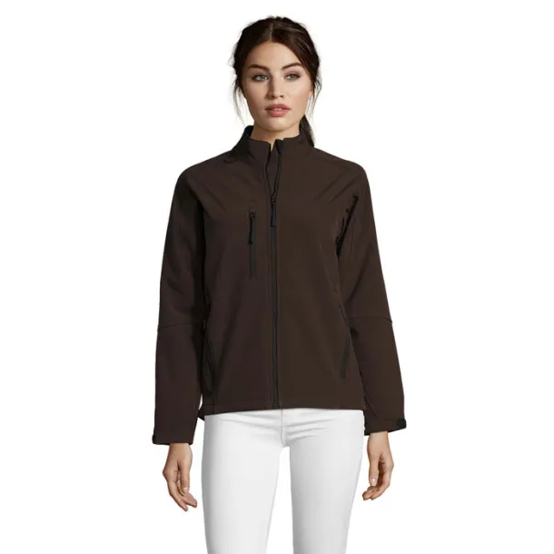 ROXY ženska softshell jakna - 340g Dark Chocolate