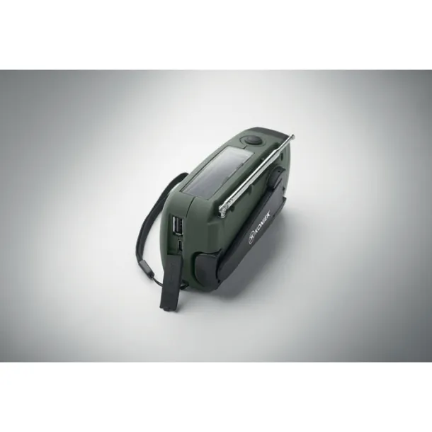 ONDA prijenosni radio s LED svjetiljkom Dark Green