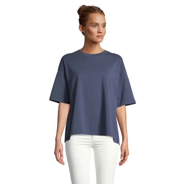 BOXY WOMEN ženska predimenzionirana majica kratkih rukava denim