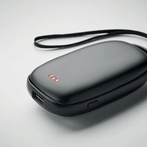 TRICPOWER Prijenosna baterija i grijač za ruke, 4 000 mAh Crna