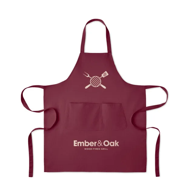 GAMMA Organic cotton apron 240 gr/m² Burgundy
