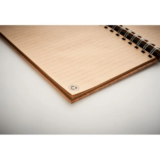 BRAM A5 ring bound Bamboo notebook Wood