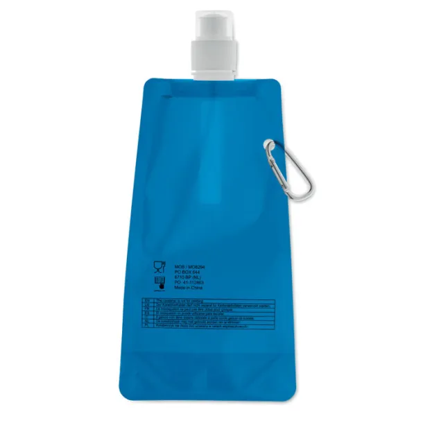 GATES Foldable water bottle Transparent Blue
