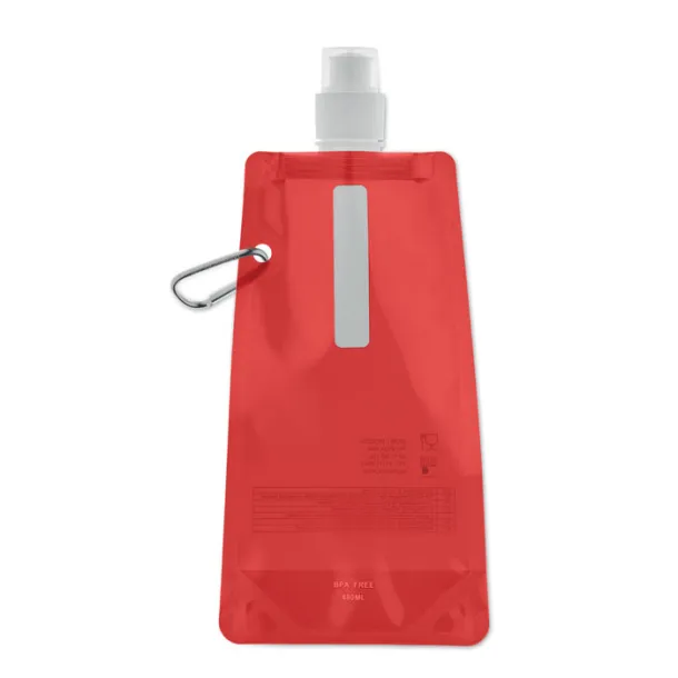 GATES Foldable water bottle Transparent Red