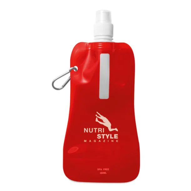 GATES Foldable water bottle Transparent Red