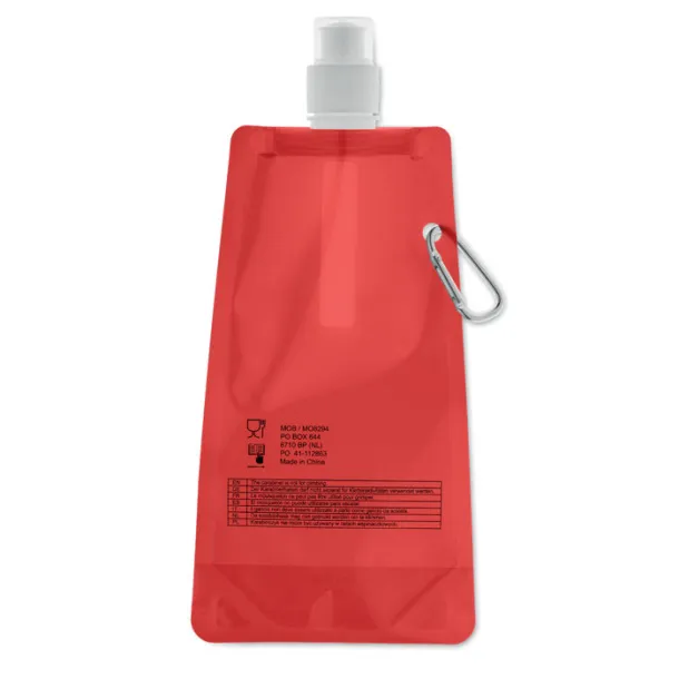 GATES Foldable water bottle Transparent Red