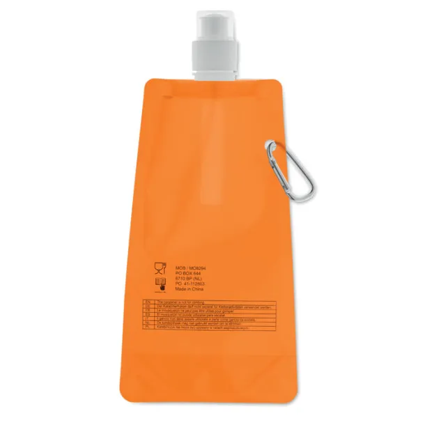 GATES složiva boca za vodu, 480 ml Transparent Orange