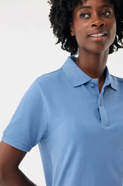  Iqoniq Yosemite unisex polo kratka majica od recikliranog pique pamuka, 220 g/m² - iqoniq Moon blue