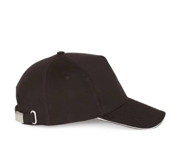  SANDWICH PEAK CAP - 5 PANELS - K-UP Black White