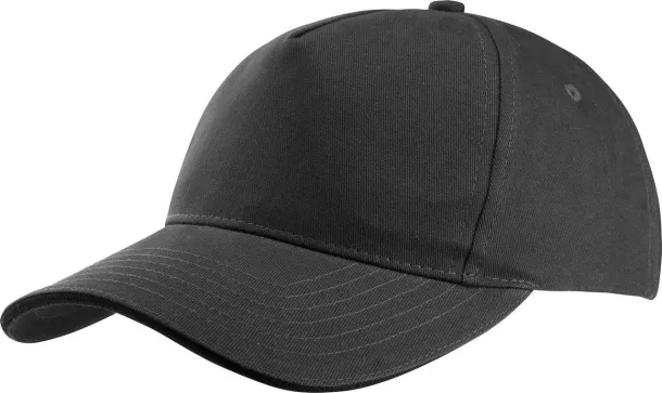  SANDWICH PEAK CAP - 5 PANELS - K-UP Tamno siva Black