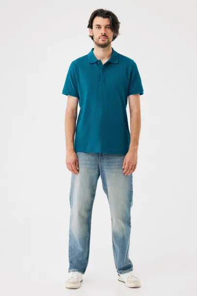  Iqoniq Yosemite recycled cotton pique polo - iqoniq dark teal