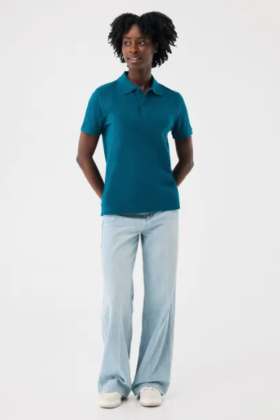  Iqoniq Yosemite recycled cotton pique polo - iqoniq dark teal