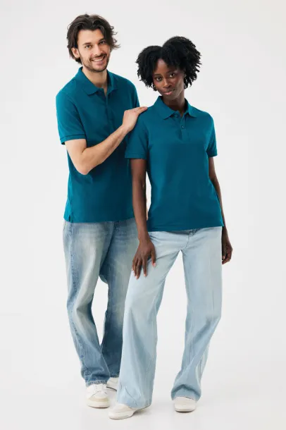  Iqoniq Yosemite recycled cotton pique polo - iqoniq dark teal