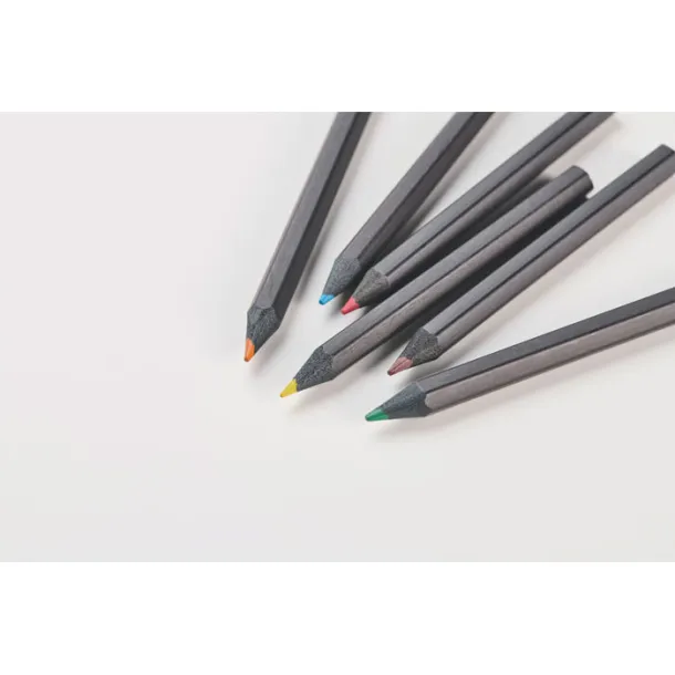 NEGRO 6 black colouring pencils Black