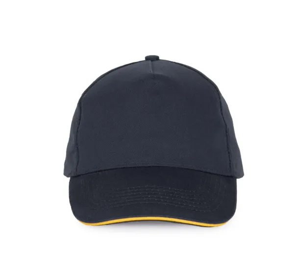  SANDWICH PEAK CAP - 5 PANELS - K-UP Navy Yellow