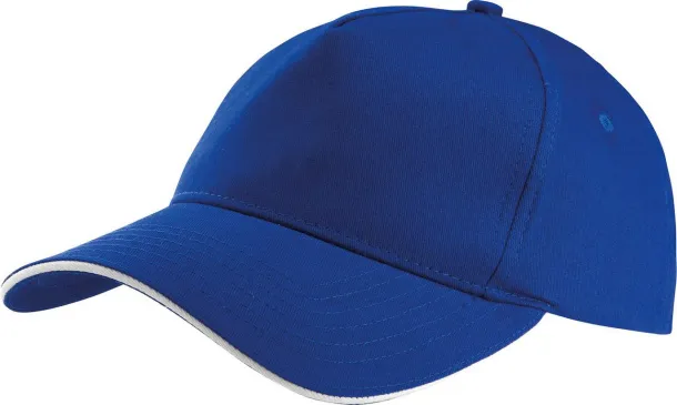  SANDWICH PEAK CAP - 5 PANELS - K-UP Royal blue White