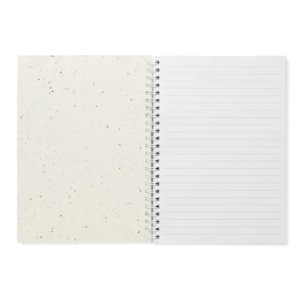 SEED RING notes s papirnatim koricama sa sjemenkama, A5 Bijela