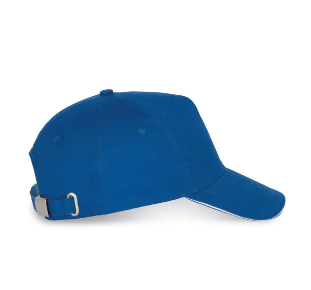  SANDWICH PEAK CAP - 5 PANELS - K-UP Royal blue White