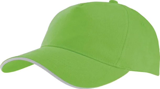 SANDWICH PEAK CAP - 5 PANELS - K-UP Limeta White