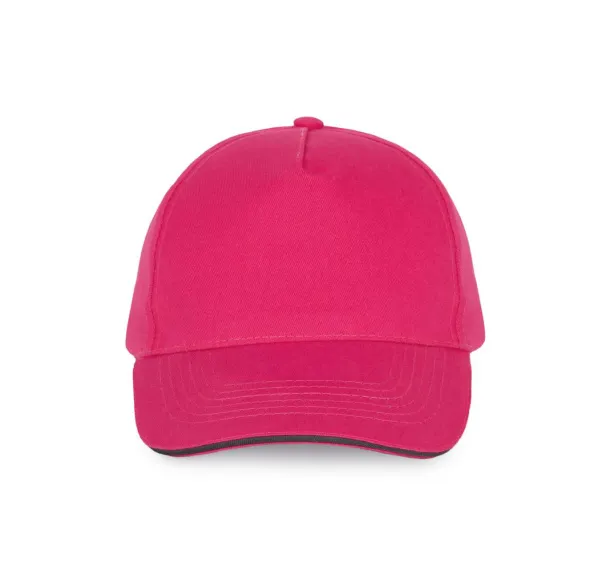  SANDWICH PEAK CAP - 5 PANELS - K-UP Fuchsia Tamno siva