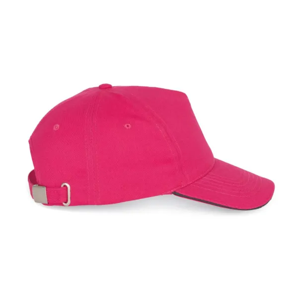  SANDWICH PEAK CAP - 5 PANELS - K-UP Fuchsia Tamno siva