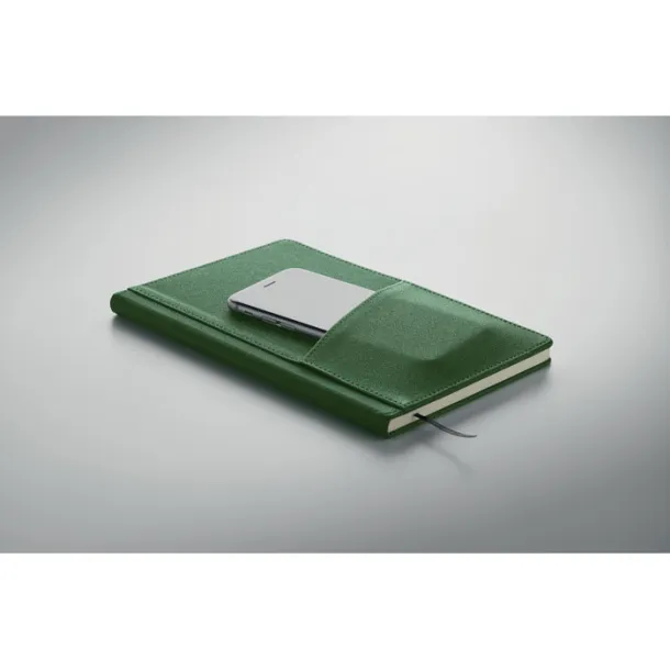CINCO PU notes s prednjim dežpom, A5 Dark Green