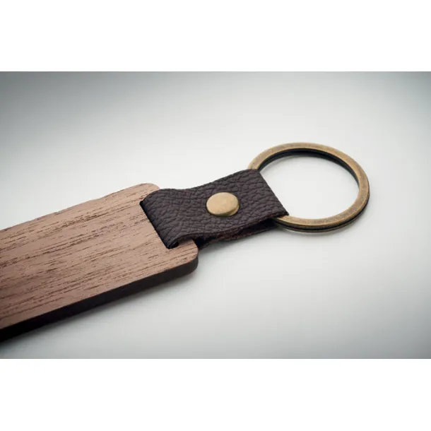 NAWKEY Key ring in walnut and PU Wood