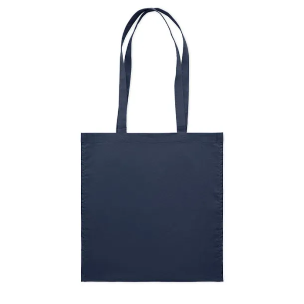 PORTOBELLO Cotton shopping bag w/ gusset French navy