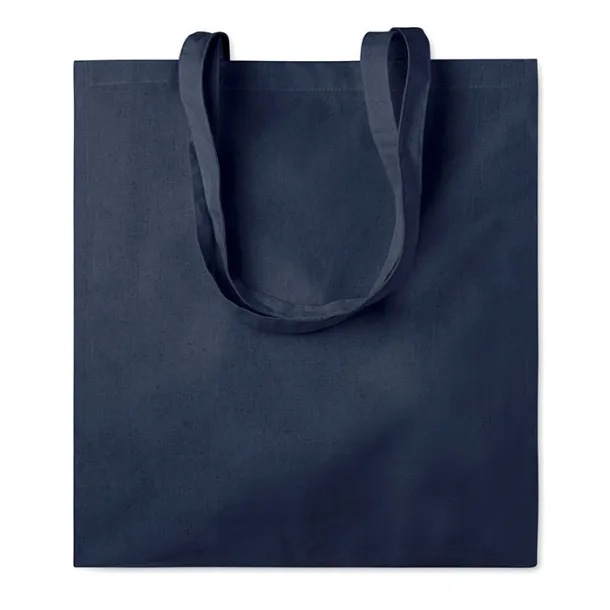 PORTOBELLO Cotton shopping bag w/ gusset French navy