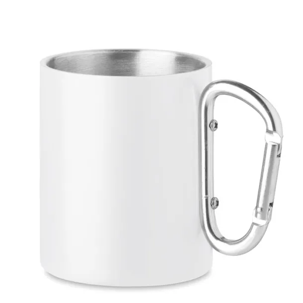 AROM Metal mug and carabiner handle White