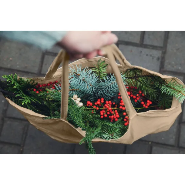 VIVEKA COLOUR Recycled cotton shopping bag khaki