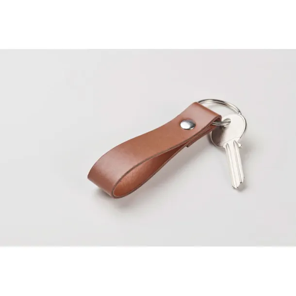 STROKEY PU loop key ring Brown