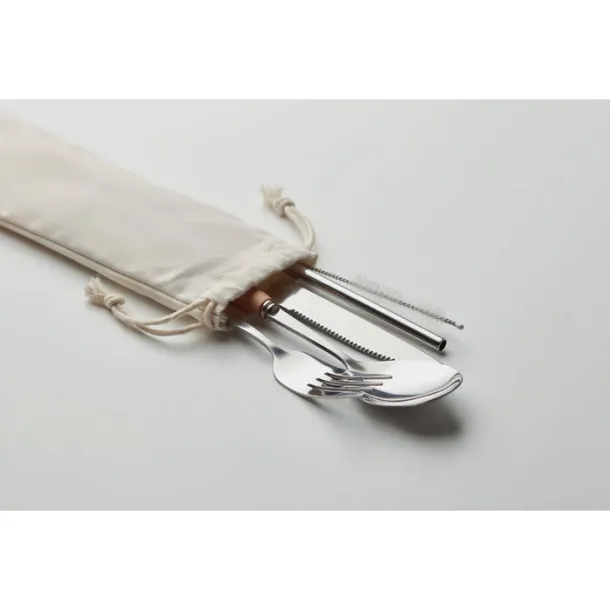 CUSTA SET metalni set pribora za jelo Bež