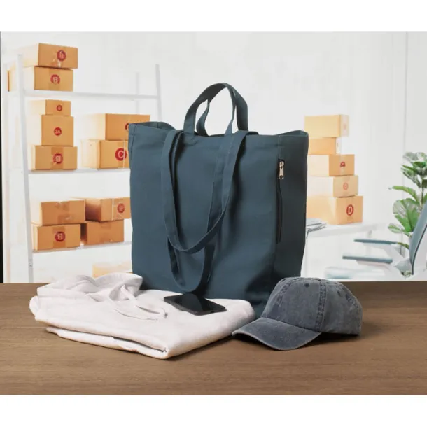 GAVE COLOUR Recycled cotton shopping bag Blue