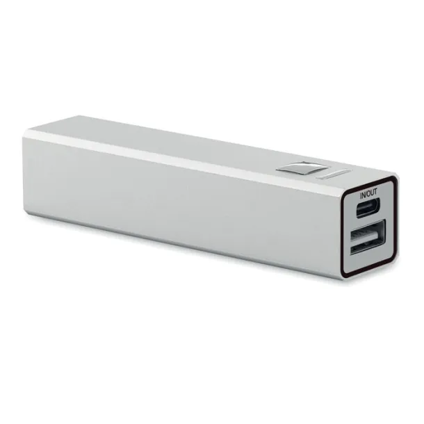 POWERALUC Prijenosna baterija, 2 600 mAh Mat srebrna