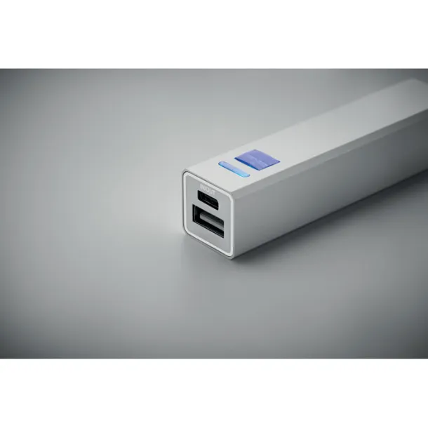 POWERALUC Prijenosna baterija, 2 600 mAh Mat srebrna