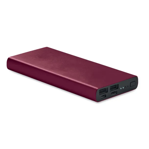 POWERFLAT 8 C 10000 mAh power bank Burgundy