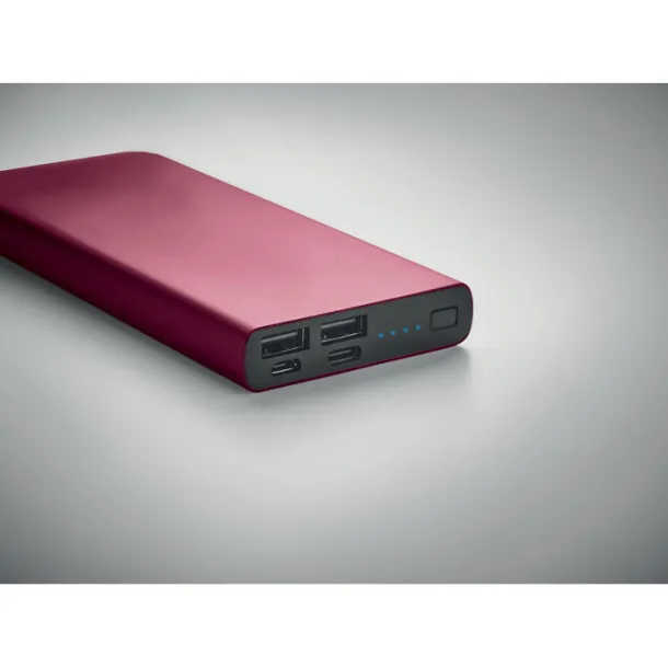 POWERFLAT 8 C 10000 mAh power bank Burgundy