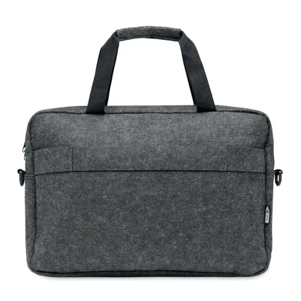 PLANA 15 inch RPET felt laptop bag Stone Grey