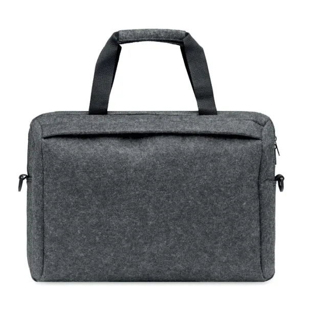 PLANA 15 inch RPET felt laptop bag Stone Grey
