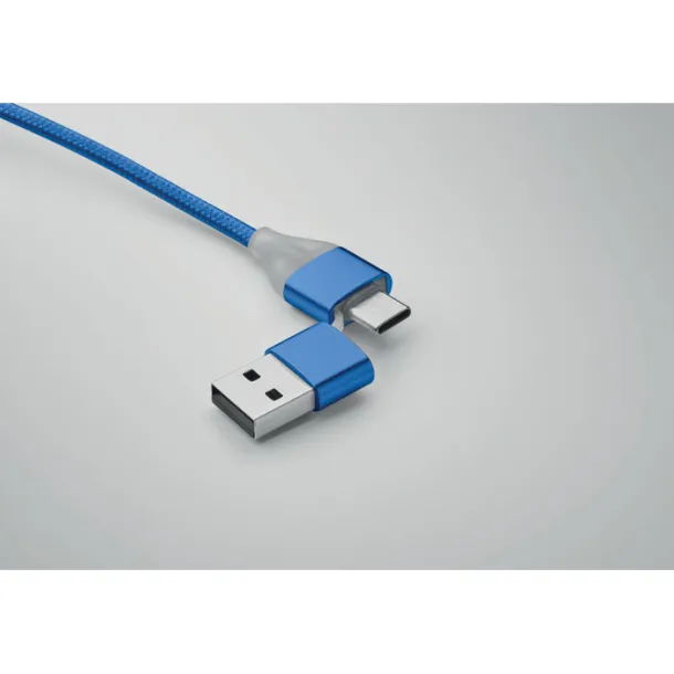 BLUE 4 u 1 kabel za punjenje tipa C Kraljevski plava